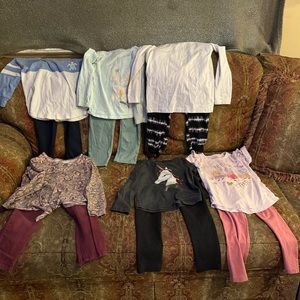 5t girls 6 complete outfits mint condition